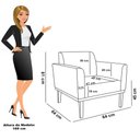 Ver imagem 6 de Sofá Namoradeira com 2 Poltronas Base Industrial Preto Marisa Veludo