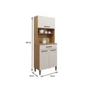 Ver imagem 2 de Kit Cozinha Itália 03 Portas e 01 Gaveta Arte Móveis Cinamomo/off White