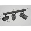 Ver imagem 2 de Luminária Teto Trilho 3 Spots Direcionáveis Luxo Marrom 1273