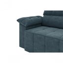 Ver imagem 6 de Sofá Santiago 2,20m Retrátil/reclinável Suede Pretróleo - Xflex Sofás