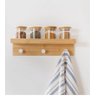 Prateleira de Bambu com 3 Ganchos de 3 Metal - Oikos - 4