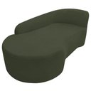 Ver imagem 5 de Kit Sofá Curvo França 140cm L.e e 2 Poltronas Luiza Max Conforto, Linho Verde