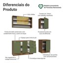 Ver imagem 4 de Armário de Cozinha Compacta 180 Cm Rustic-verde Vik Madesa 04 Rustic-verde