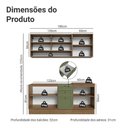 Ver imagem 3 de Armário de Cozinha Compacta 180 Cm Rustic-verde Vik Madesa 04 Rustic-verde