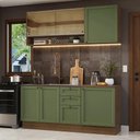 Ver imagem 1 de Armário de Cozinha Compacta 180 Cm Rustic-verde Vik Madesa 04 Rustic-verde