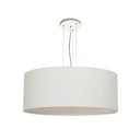 Ver imagem 2 de Lustre Pendente Redondo Cúpula em Tecido 50x15:branco5966