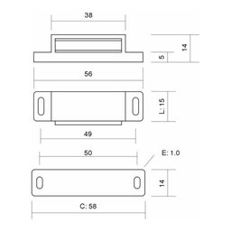 Fecho Magnético Porta Guarda-Roupa E Armário 10 com Para - 2
