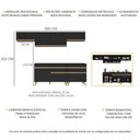 Ver imagem 6 de Armário de Cozinha Completa 260cm Veneza Multimóveis V3708 Preto/Dourado