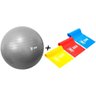 Kit Bola Pilates 65 Cm Suiça + Faixas Elasticas Odin Fit - 1