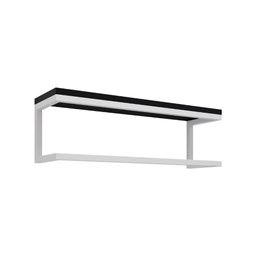 Toalheiro para Banheiro Estilo Industrial Ita - Branco e Prateleira Preta - 2