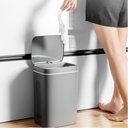 Ver imagem 3 de Lixeira Automática Inteligente com Sensor Smart para Cozinha e Banheiro 12 Litros