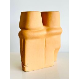 Casal Passeando em Cerâmica Artesanal Feito a Mão Decoração - 4