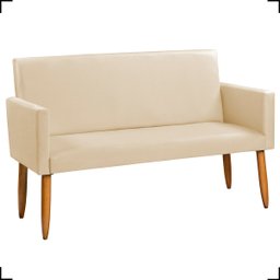 Namoradeira Decorativa Para Sala Nina 2 Lugar Para Recepção Manicure Escritório Suede - 1