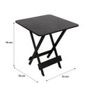 Ver imagem 4 de Mesa 70x70 Dobrável Madeira Maciça 4 Lugares Bar Restaurante