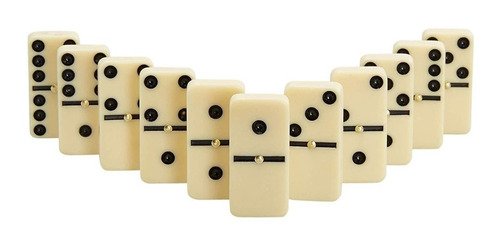 Jogo de dominó em fundo amarelo