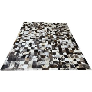 Tapete de couro marrom café malhado 2,00x2,50 c/b pç 10x10cm