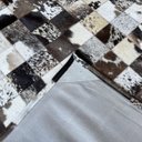 Ver imagem 3 de Tapete de couro marrom café malhado 2,00x2,50 c/b pç 10x10cm