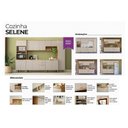 Ver imagem 2 de Cozinha Modulada Completa Selene 5 Peças (2aéreos+2balcões+1paneleiro) Cp03 Jequitiba/off White