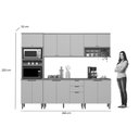 Ver imagem 4 de Cozinha Modulada Completa Selene 5 Peças (2aéreos+2balcões+1paneleiro) Cp03 Jequitiba/off White