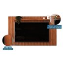 Ver imagem 3 de Rack Bancada c/ Painel p/ TV até 65 pol Lume Ripado Prateleira 175x108cm Cedro - DJ Móveis
