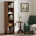 Ver imagem 2 de Estante com 04 Prateleiras e Pés Torneados Cor Imbuia Glazer