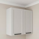 Ver imagem 7 de Armário Aéreo 2 Portas Almofada 80cm TM1314 MDF Grazi Branco