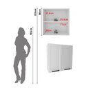 Ver imagem 6 de Armário Aéreo 2 Portas Almofada 80cm TM1314 MDF Grazi Branco