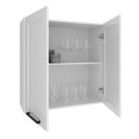 Ver imagem 5 de Armário Aéreo 2 Portas Almofada 80cm TM1314 MDF Grazi Branco
