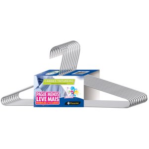Cabide Tintureiro Cromado - Kit com 10 Peças - Cód 07865