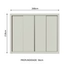 Ver imagem 3 de Guarda-Roupa Casal Madesa Montana 4 Portas de Correr Branco Cor:Branco