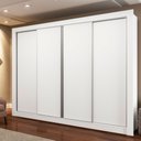 Ver imagem 1 de Guarda-Roupa Casal Madesa Montana 4 Portas de Correr Branco Cor:Branco
