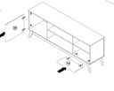 Ver imagem 3 de Rack Kairo 160cm 2 Portas para Tv até 65 Polegadas Pés em Madeira Nature com Offwhite - Rede Móveis