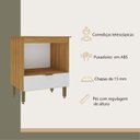 Ver imagem 5 de Balcão para Cooktop e Forno 70cm com Gaveta Marrom/Lâmina Mel/Branco