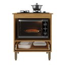 Ver imagem 4 de Balcão para Cooktop e Forno 70cm com Gaveta Marrom/Lâmina Mel/Branco