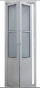 Ver imagem 1 de Porta Lambril Camarão Alumínio Branco 2.10 x 0.80 Linha 25 com Vidro: Esquerda