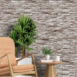 Papel de Parede Adesivo Pedras em Filetes com Detalhes 3m - 2