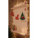 Ver imagem 4 de Prateleira de Parede Natal Decoração Completa + 15 Acessórios Natalinos 3D - 90x60 Branco