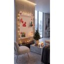 Ver imagem 2 de Prateleira de Parede Natal Decoração Completa + 15 Acessórios Natalinos 3D - 90x60 Branco