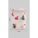 Ver imagem 3 de Prateleira de Parede Natal Decoração Completa + 15 Acessórios Natalinos 3D - 90x60 Branco