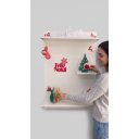 Ver imagem 5 de Prateleira de Parede Natal Decoração Completa + 15 Acessórios Natalinos 3D - 90x60 Branco