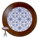 Ver mais imagens de Conjunto Mesa Bistrô Alta Redonda 60cm + 2 Banquetas Bar Varanda Pub - Azulejo Português - Natural
