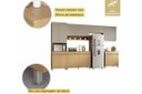 Ver imagem 2 de Cozinha Completa Simone Mendes 6 Peças (3aéreos+2balcões+1paneleiro) C6p90 Carvalho/cinza -
