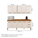 Ver imagem 3 de Cozinha Completa 9 Portas e 3 Gavetas Atenas Kaiki Móveis