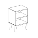 Ver imagem 3 de Mesa de cabeceira Estilo Retrô 38,5cm Mel Móbile