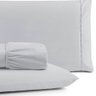 Jogo de Lençol Cama King 3 peças 100% Algodão Percal 180 fios Ponto Palito:Cinza - 3