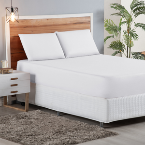 Lençol com Elástico Mias Fronha Jogo de Cama Casal.:branco