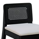 Ver imagem 6 de Banqueta Média Gabi Madeira Maciça Telinha - Preto - Assento Estofado Linho Bege