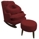 Ver imagem 1 de Kit Amamentação com Balanço Suede Vinho - Dominic Decor Lille