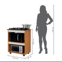 Ver imagem 3 de Balcão para Cooktop 5 Bocas 2 Nichos para Forno Siena - Kaike