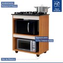 Ver imagem 4 de Balcão para Cooktop 5 Bocas 2 Nichos para Forno Siena - Kaike